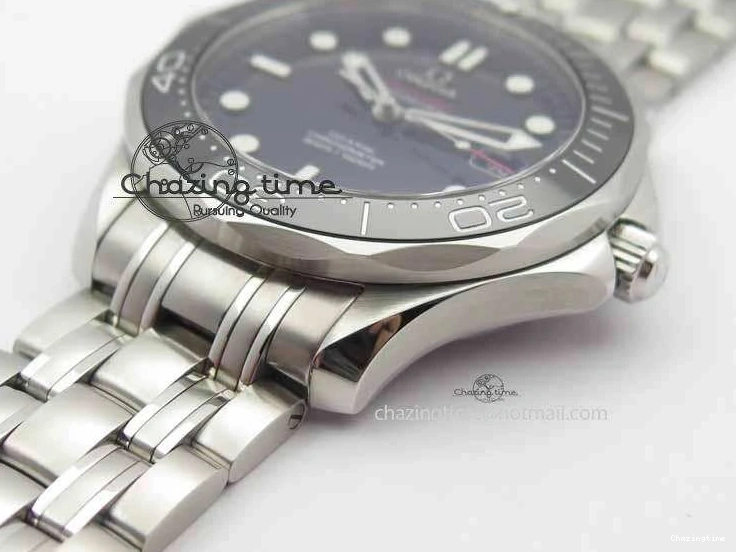 1228 Seamaster 300M 007 SS MK 1:1 Best Edition Black 007 Dial Ceramic Bezel On SS Bracelet A EasyCare 8178